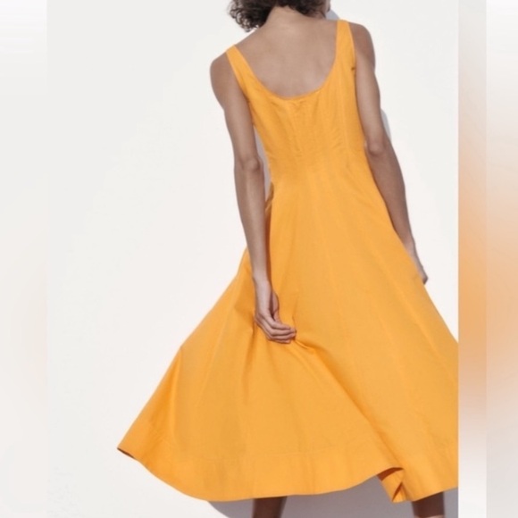 Zara limited edition corset style cotton midi dress - Picture 3 of 5